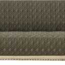 Ameritex Loveseat Cover Water-Resistant Quilted Furniture Protector with Back Nonslip Paws Slipcover for Dogs, Kids, Pets Loveseat Slipcover Stay in Place for Leather (54", Green)