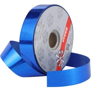 1inch x 100yards Shiny Waterproof Ribbon,Blue Curling Ribbon for Gifts Package Wrapping,Bows, Crafting, Wedding.