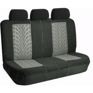 FH Group Rear Set Travel Master Car Seat Covers - Universal Fit, Split Bench Rear Seat, Washable, for SUV, Sedan, Gray
