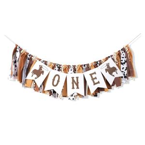 My First Rodeo High Chair Banner - Cowboy One Birthday Party Decorations