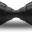 4" Boat Trailer Bow Bell Roller Assembly with 1/2" Shaft fits 4" Bracket, Polyurethane (Black)