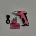 Hi-Spec Electric Screwdriver 27pc 3.6V Pink USB Small Power Screwdriver Set. Cordless & Rechargeable with Driver Bit Set