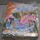 BANZAI Spray 'N Splash Unicorn Pool, Length: 78 in, Width: 60 in, Height: 32 in, Inflatable Outdoor Backyard Water Slide Splash Toy