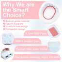 Electric Sitz Bath, Sitz Bath for Hemorrhoids, Sitz Bath for Toilet Seat, Sitz Bath for Postpartum Care, Sits Bath Kit for Women, Automatic Flushing, Foldable, Fits Universal Toilet (Pink Electric)