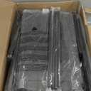 Fruit Vegetable Storage Basket for Kitchen, 5 Tier Large Pull-Out Metal Wire Baskets with 4 Pack Mats Bottom, Wood Top and Wheels, Vegetable Produce Bins Stand Cart Rack for Onions and Potatoes