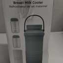 Momcozy 22oz Portable Breast Milk Cooler for Outdoor, Life Saver with 360 Total Cooling for 24 Hours, Larger Capacity Travel Breastmilk Chiller with 2pcs Baby Bottles for Breastmilk Storage, Purple