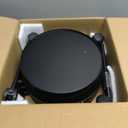 TOOLF 3-Tier Foldable Rolling Cart, Collapsible Metal Utility Cart with Wheels, Assembly-Free, Round Storage Organizer Trolley for Kitchen, Bathroom, Dorm, Nursery, Black