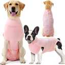 Dotoner Dog Surgery Recovery Suit Dog Suit for Male Female Neuter Anti-Lick Abdominal Wounds Bite Protective Outfit Alternative E-Collar & Cone Breathable Spay Suit for Medium Large Dogs (Pink), Large