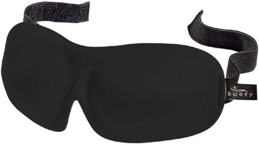 Bucky 40 Blinks No Pressure Eye Mask for Travel & Sleep (1 Count (Pack of 1), Black)