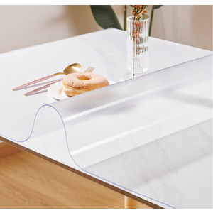 Leffora Clear Table Cover Protector 18 x 42 Inch, 1.5mm Vinyl Desk Cover