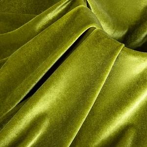Stretch Velvet Fabric by The Yard, Soft Luxury 240GSM - 63" Wide, 95% Polyester 5% Spandex - 4‑Way Stretch Medium Weight for Sewing Apparel, Costume, Upholstery & DIY Crafts (Olive Green, 5 Yards)