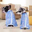 Dog Surgery Recovery Suit, Dog Onesie for Surgery Female Male Dogs, Dogs Pajamas Long Sleeve, Small Dogs Onesie, Abdominal Wound Bandages Surgical Suit, Cat Recovery Suit for Shedding Skin Disease, L