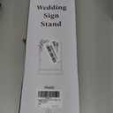 Wedding Welcome Sign Stand, 50" Standard Height - White Metal Sign Holder with 6 Leather Straps, Easel Stand for Seating Charts & Event Dcor