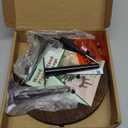 8" Plant Stand, Small Floor Indoor Plant Stand, Mid Century Wood Planter Stand with Metal Legs, Round Modern Plant Stool for Indoor Outdoor Flower Pots, Brown (8" X 1 Piece)