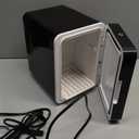 Mini Fridge(Cooling/Heating Container), 6 Cans Small Refrigerator With LED Light, AC/DC Thermoelectric Cooler and Warmer, Ideal for Bedroom, Office, Gaming Room and Car, 12 Colors Light Effects