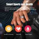 Smart Ring for Women Men, Fitness Tracker with Heart Rate/Blood Oxygen/Blood Pressure/Sleep/Pedometer Monitor, No Subscription Fee, IP68 Waterproof Health Rings for iOS & Android