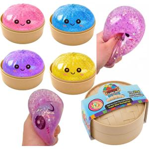 Glitter Dumpling Squishy,Dumpling Squishy Mystery Box,Squeeze for Stress Relief (Aurora Random-1pc), 3.94" X 3.94" X 1.97"