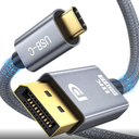 USB C to Displayport 1.4 Cable Support 8K@60Hz, 4K@144Hz, 32.4Gbps Type C to DP Cord Compatible Thunderbolt 4/3 & USB4 for iPad, MacBook Pro M1 M2/Air, Surface, iMac, XPS and More (9.9FT) 3m