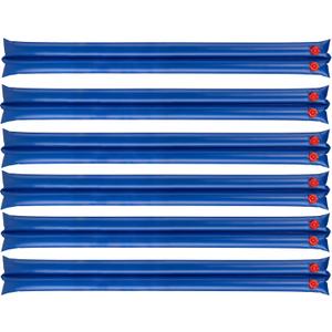 Premium Double Chamber Water Tubes for Winter Pool Cover, 8' 6-pack, Blue, Heavy Duty Vinyl, Rectangular, Inground, 6 Double Chamber 8 Feet Long Water Bags