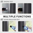 XWZO 100% Blackout Curtains 84 Inches Long with Tiebacks- Heat and Full Light Blocking, Thermal Insulated Window Panels with Grommets for Bedroom/Nursery, Dark Grey, W52 x L84, Set of 2 Draperies