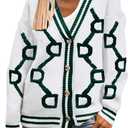 PRETTYGARDEN Women's Spring Fall Chunky Knit Cardigan Sweaters Casual Open Front Button Up Winter Coats Outerwear (White, XL)