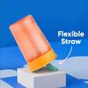 Owala Kids Insulation BPA-Free Plastic Tumbler with Spill Resistant Flexible Straw, Easy to Clean, Kids Water Bottle, Great for Travel, Dishwasher Safe, 15 Oz, Orange and Peach (Watermelon)