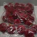 Brightown   Red Velvet Christmas Balls, 3.15 Inch Velvet Ornaments for Christmas Tree, Christma Tree Flocked Ornaments Balls for Family Holiday Wedding Party Xmas Hanging Decoration