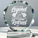 2025 Retirement Gifts for Men & Women, Crystal Plaque Keepsake with Engraved Thank You Message, Elegant Milestone Gift for Boss, Teacher, Doctor, Colleague, Friend (Retirement A)