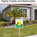 Heavy Duty Aluminum Pick Up After Your Dog Sign, 12" x 10" Metal Please Clean Up After Your Dog Signs With 28" Stake, Be A Good Neighbor Pick Up Your Dogs Poop Yard Sign, Polite, Weather Resistant