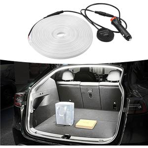 Trunk LED Light Strip for 2022-2026 Tesla Model Y Trunk Cargo Ambient Lighting for New Tesla Model Y 2025 Refresh (Juniper) Trunk Accessories Ambient Lights Sensor Auto ON/Off Waterproof (Cold White)