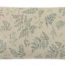 ECOCOTT Pillowcase Boby Size with Green Botanical Plant Leaves Pattern Pillow Cases Set, 1 pcs 100% Cotton Pillow Covers & Envelope Closure (Boby, 20"x54") (Cream)