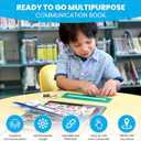 Visual Communication Book,162 ASD Photo Picture Cards: Autism Language Vocabulary, Speech Articulation Therapy, ADHD & Aprexia Learning (English Plastic Cartoon Picture Book, Small)