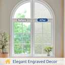 rabbitgoo Window Privacy Film Frosted Glass Film, Decorative Cling UV Sun Blocking Decals, Frosting Window Clings for Home Bathroom Door Coverings, 35.4 x 78.7 inches