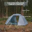 EchoSmile Lightweight Backpacking 2 Person Tent, Aluminum Pole Waterproof Camping Tent with Extendable Vestibule for Gear Storage, Easy Setup Outdoor Shelter for Hiking & Travel