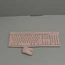 Logitech MK270 Wireless Keyboard and Mouse Combo for Windows, 2.4 GHz, 8 Multimedia Keys, PC, Laptop, Wireless Keyboard Compact Mouse Combo - Rose (1 Pack)