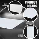 Threehoney 1 Pcs White Hdpe Sheet 1/4" Thick, 12" x 36" Hdpe Plastic Sheet Polyethylene Board Flexible Solid Plastic Block for DIY Projects Crafts Machining Home