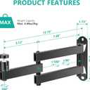 WALI Foldable Projector Wall Mount, Fully Adjustable Projector Holder with 360 Rotating Gimbal, Wall Mount Stand for 1/4" M4 M6 Screw Size Projectors(1330LM-PM), Black (Mini)