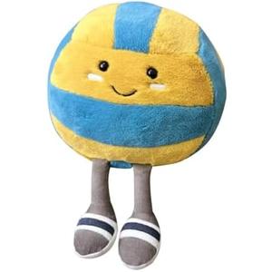 MUALML Cute Volleyball Stuff Soft Sports Stuffed Plush Pillow, Funny Plush Volleyball Gifts for Teen Girls Boys
