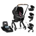 Evenflo Shyft DualRide Preemie and Infant Car Seat Stroller Combo 3-30lbs with Carryall Storage (Sylva Pink)