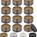 Furniture Risers Bed Risers Heavy Duty 1 inch, 2 inch, 3 inch, 4 inch Round Adjustable Bed Lifts Riser for Desk Legs Table Couch Sofa Chair Refrigerator Washing Machine (1 Inch, Brown, 12 Pack )