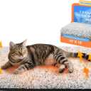 WanpeeGoo Self Warming Cat Bed, Heated Cat Bed, 2.0 Upgraded Thermal Foil Heating Pad, Plush Self-Heating Pet Mat for Crate, Floor, with Removable Washable Cover, Non-Slip, 15"x19"