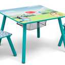 Delta Children Bluey Kids Table and Chair Set with Storage (2 Chairs Included) - Greenguard Gold Certified - Ideal for Arts & Crafts, Snack Time, Homeschooling, Homework & More, Blue