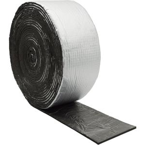 DOBTIM Foam Foil Pipe Insulation Wrap 4 in x 32 ft,Reflective Foil Insulation Tape Self Adhesive with High Resilience for Pipe Insulation Wrap