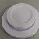 FLOWERCAT 60PCS White Plastic Plates - Heavy Duty White Disposable Plates for Christmas/Thanksgiving Party/Wedding -serve for 30 guests Include 30PCS 10.25" & 30PCS 7.5" Plates for Party