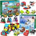Christmas Advent Calendar 2025 with Car Building Blocks for Kids, 24 Days Christmas Countdown Calendars 12 In 1 Building Blocks Stem Toys for Boys Girls Toddler Xmas Stocking Stuffers Holiday Gifts