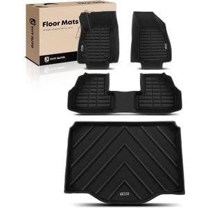 YHTAUTO Floor Mats & Cargo Mat Fit Chevy Trax 2014-2023, Buick Encore 2013-2023(NOT GX), TPE All Weather Car Mats Waterproof Anti-Slip Odorless Floor Liner, Interior Car Accessories
