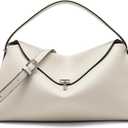 Leather Crossbody Bag for Women, Multiple Compartments for Everyday & Travel (White)
