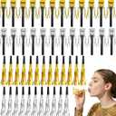 Skylety 48 Pcs Noise Makers Glitter Noise Makers Metallic Fringed Party Blowers Noisemakers Horns for Adults Birthday Graduation Sporting Events 2026 New Years Party Favor Supplies (Gold Silver)