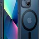 JETech Magnetic Case for iPhone 13 Mini 5.4-Inch Compatible with MagSafe, Translucent Matte Back Slim Shockproof Phone Cover (Storm Blue)