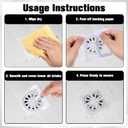 20 Pcs Hair Catcher Shower Drains Mesh Stickers Disposable Shower Drain Cover 4" X 4" Disposable Hair Drain Stickers Mesh Cover Floor Drains Sticker for Human & Pet Hairs